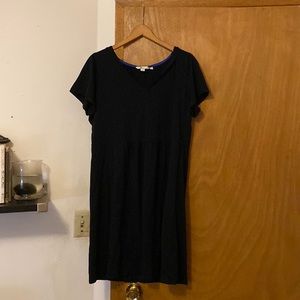 Boden little black knit dress V neck 14 r